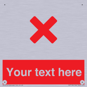 Custom red background, red cross sign